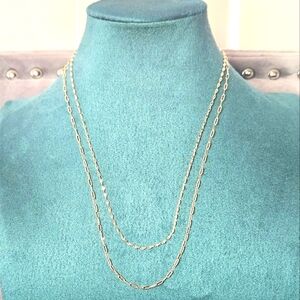 Set of 2 18k GF Necklace Chains 18"/20"L